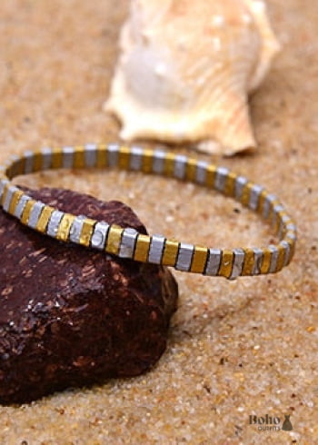 Pulsera Boho, Pulsera Tila Bead, Colorida